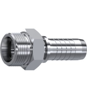 MACHO MÉTRICO CONO 24° INOX Ø 8 L M14X1.5 DN 1/4"