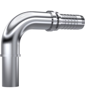 ESPIGA LISA 90° MÉTRICA INOX Ø 15 DN 3/8"