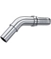 ESPIGA LISA 45° MÉTRICA INOX Ø 16 DN 1/2"