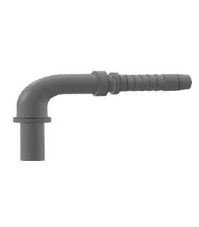 ESPIGA LISA 90° TUBO GAS INOX Ø 9.5 DN 3/8"