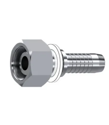 HEMBRA GIRATORIA RECTA MÉTRICA CONO 24°/60° INOX Ø 10 L M16X1.5 DN 5/16"