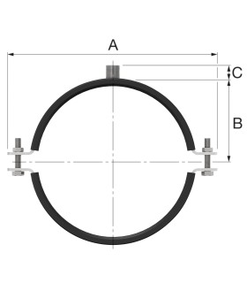 ABRAZADERA ISOFONICA ZN M8/10 Ø90mm 3"