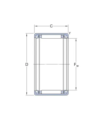 RODAMIENTO DE AGUJAS HK2530 -2RS 25x32x30