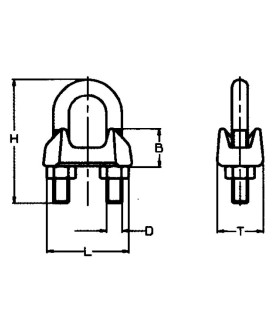 SUJETACABLE GALV.DIN-741 13mm 1/2"