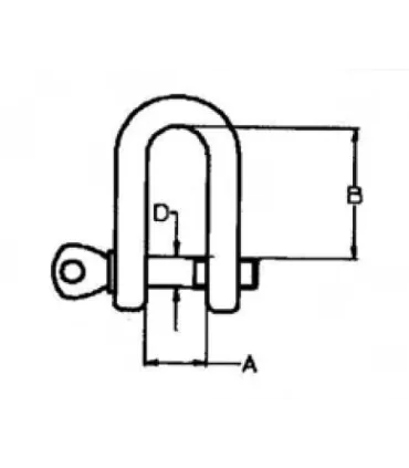 GRILLETE RECTO GALV. 12mm 1/2"(520KG)