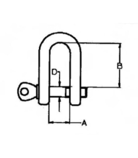 GRILLETE RECTO GALV. 50mm 2"(9600KG)