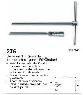 LL.VASO ARTICULADA "T" D.15