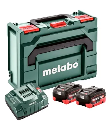 COMBO METABO 2 BATERIAS 18V LI-HD 8 Amp +CARGADOR, EN MALETA