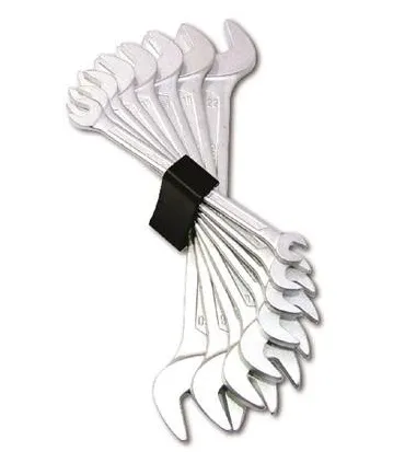 JUEGO 8 LLAVES PLANA FIJA PULGADAS 1/4x5/16 A 1"11/16x1"1"1/4