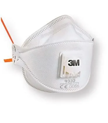 MASCARILLA PLEGADA FFP3 CON VALVULA 3M-9332