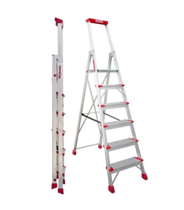 ESCALERA GAYNER ALUM.TIJERA 6 Peld+Barand