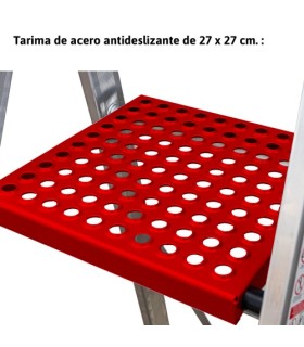 ESCALERA GAYNER ALUM.TIJERA 6 Peld+Barand