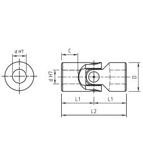ROTULA PRECISION SIMPLE Ø 18x36x74 2G