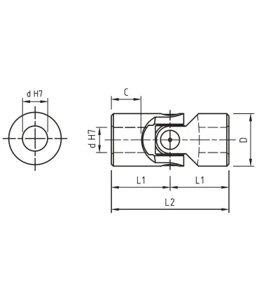 ROTULA PRECISION SIMPLE Ø 25x50x108 5G