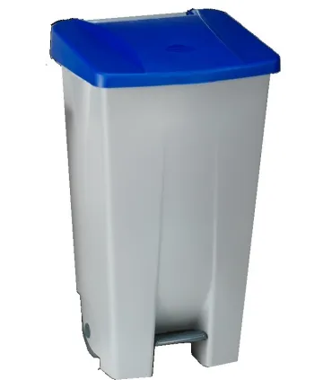 CONTENEDOR 120L C/PEDAL+RUEDAS TAPA AZUL