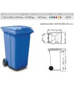 CONTENEDOR 240 LT.C/RUEDAS S/PEDAL TODO COLOR VERDE