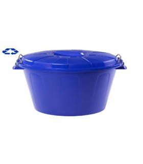 CUBO BASURA 95 Litros AZUL S/TAPA