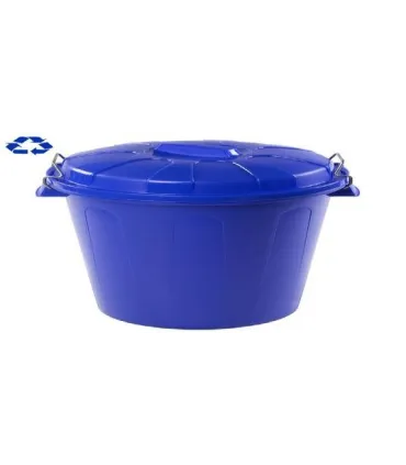 CUBO BASURA 95 Litros AZUL S/TAPA