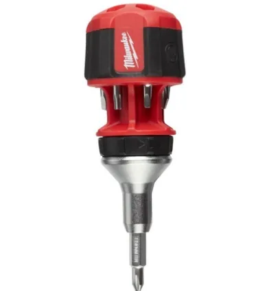 DESTORNILLADOR CORTO CARRACA HEX 1/4 +7 PUNTAS MILWAKEE