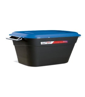 CONTENEDOR RESIDUOS 95L NEGRO/ AZUL