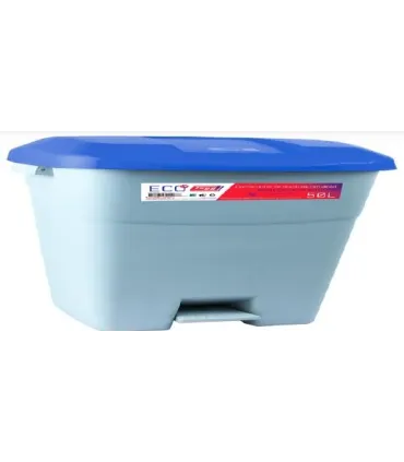 CUBO PLASTICO 50lts  PEDAL+TAPA AZUL