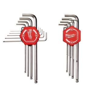 J. LLAVES ALLEN BOLA LARGA 9pcs 1,5-10mm MILWAKEE