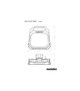 FOCO OBRA BATERIA METABO BSA18LED 10.000LM ***SOLO CARCASA