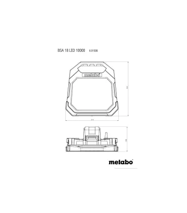 FOCO OBRA BATERIA METABO BSA18LED 10.000LM ***SOLO CARCASA