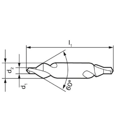 BROCA CENTRAR DIN-333 5X12,50