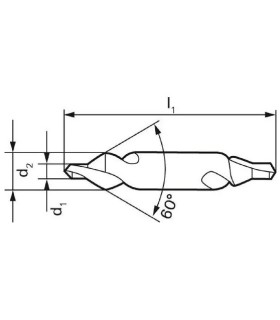 BROCA CENTRAR DIN-333 6,30X16