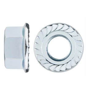 TUERCA C/ARANDELA 6923 ZINC. M8 MOLETEADA