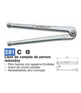 LLAVE COMPAS PUNTOS Ø8mm 14-100mm L 215
