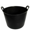 CAPAZO PLASTICO CULO PLANO 440x330 42L NEGRO