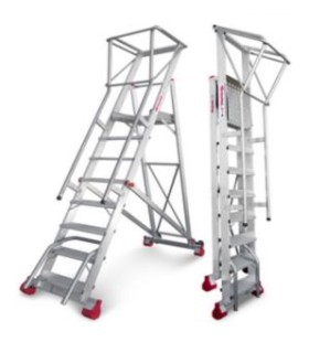 ESCALERA ALUMINIO ALMACEN 3 PELDAÑOS ALT.TRABAJO 2,54Mt. PLEGABLE