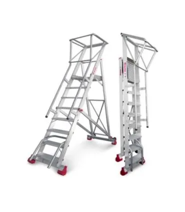 ESCALERA ALUMINIO ALMACEN 3 PELDAÑOS ALT.TRABAJO 2,54Mt. PLEGABLE