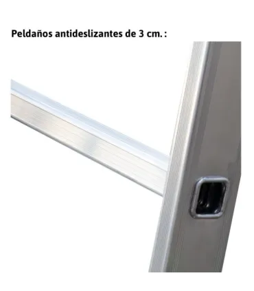 ESCALERA ALUM. TRANSFORMABLE 3Tramos 7+7+7 Ext. 4,50Mt