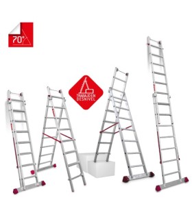 ESCALERA TRANSF. 2 TRAMOS 9+10 TIJ.TJO 4Mt EXT.4,43Mt PELDAÑO ANCHO