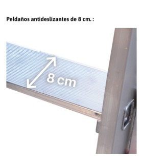 ESCALERA ALUM 1 TRAMO 8 PELD 2,50Mt