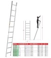 ESCALERA ALUM 1 TRAMO 20 PELD 5,50Mt EN1119