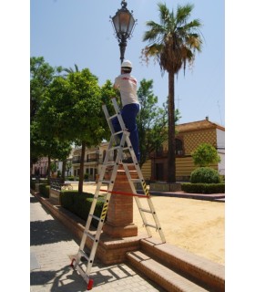 ESCALERA TRANSF. 2 TRAMOS 14+15 TIJ.TJO 5,5Mt EXT.7,3Mt PELDAÑO ANCHO
