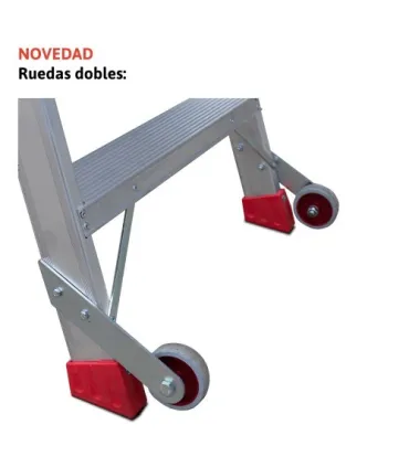 ESCALERA TIJERA DOBLE 5+5 PELDAÑOS ANCHO ALTURA: TJO 2,3M PLEG 1,20MT