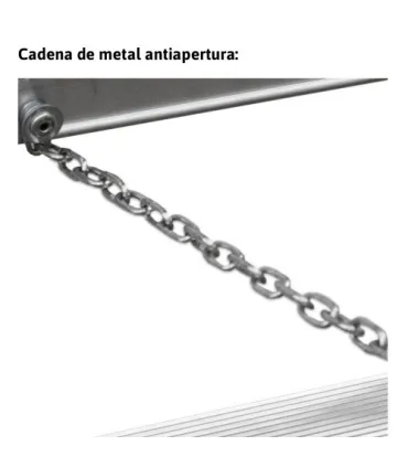 ESCALERA TIJERA DOBLE ALUM. 4+4 PELDAÑOS ANCHO ALTURA: TJO 2,5M PLEG 0,86MT