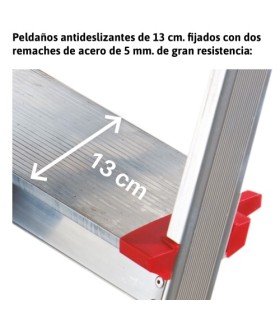 ESCALERA ALUM.TIJERA Mod.408 8 Peldaño+Barand sup