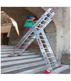 ESCALERA TRANSF. 3 TRAMOS 7+8+8 TIJ.TJO 4,8 EXT.4,5Mt PELDAÑO ANCHO