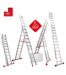 ESCALERA TRANSF. 3 TRAMOS 7+8+8 TIJ.TJO 4,8 EXT.4,5Mt PELDAÑO ANCHO