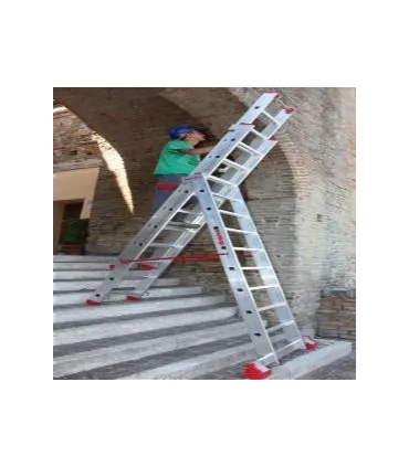ESCALERA TRANSF. 3 TRAMOS 11+12+12 TIJ.TJO 6,8 EXT.8Mt PELDAÑO ANCHO