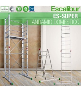 ANDAMIO ALUMINIO 2x7 SUPER BASE 500x1400 ALTO TRABAJO 4 METROS