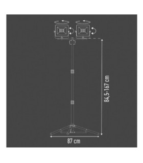 FOCO DOBLE PROYECTOR LED 30W + 30W LED CON TRIPODE 6600 LUMENS IP65