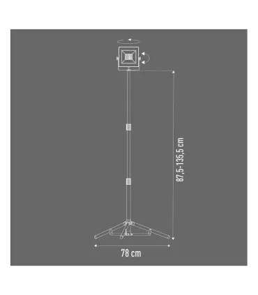 FOCO SIMPLE PROYECTOR 20W LED CON TRIPODE 1880 LUMENS IP65