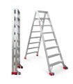 ESCALERA ALUM.TIJERA 11+11 Peldaños 3 Mtrs